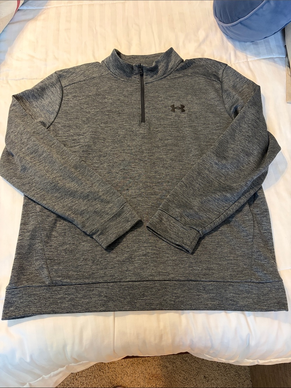 Under Armour Men's Heather Charcoal Quarter-Zip Pullover